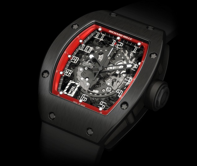 Replica Richard Mille RM 010 Black Night Black DLC Titanium Watch